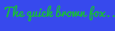 Image with Font Color 18B840 and Background Color 3749ED